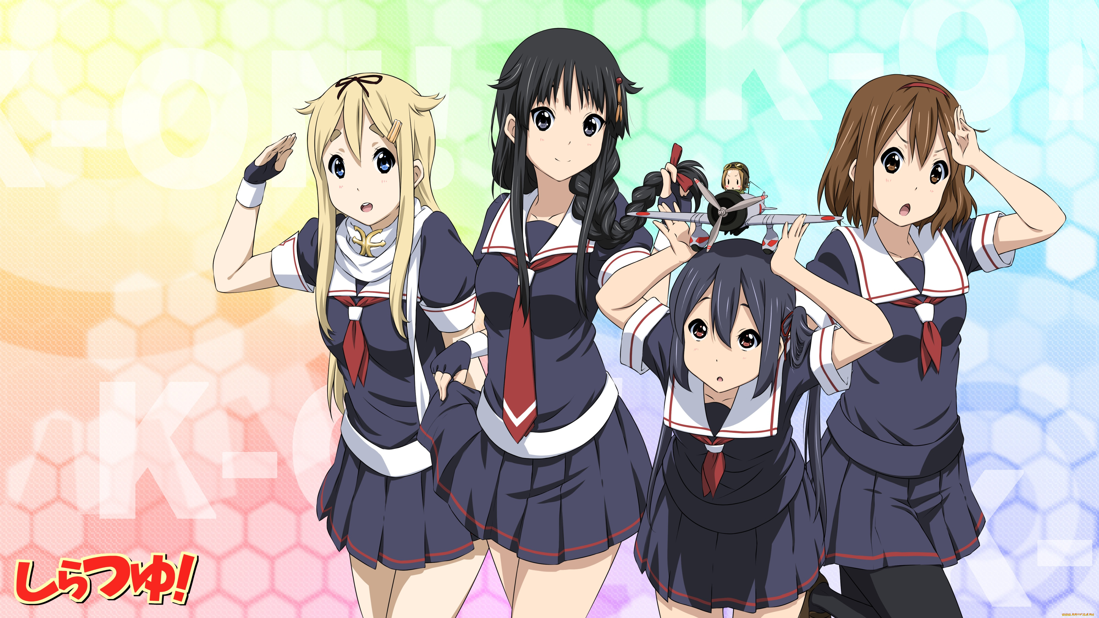 , k-on, kantai, collection, nakano, azusa, kotobuki, tsumugi, hirasawa, yui, oku, no, shi, , akiyama, mio, , tainaka, ritsu